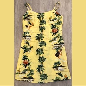 Vintage 90s Hawaiian Mini Dress